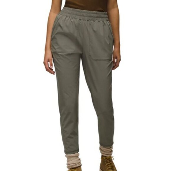 Prana Railay Straight Pants Women Size Medium NWT UPF 50+ Stretch Rye Green - Picture 1 of 16